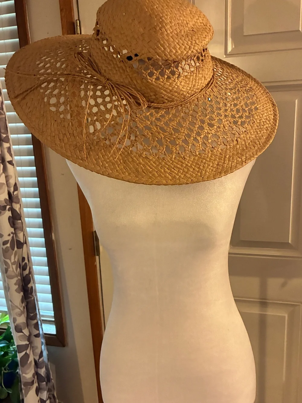 torrid Woven Straw Wide-Brim Hat in Natural Tan